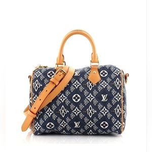 Louis Vuitton Since 1854 Monogram Jacquard Speedy Bandouliere 25 in Blue